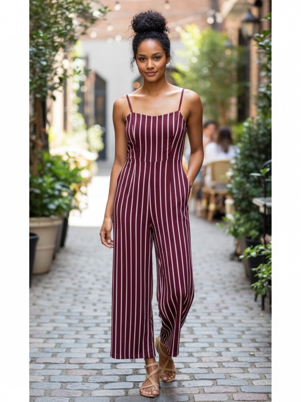 Reformation Guatemala Stripe Jumpsuit size 6